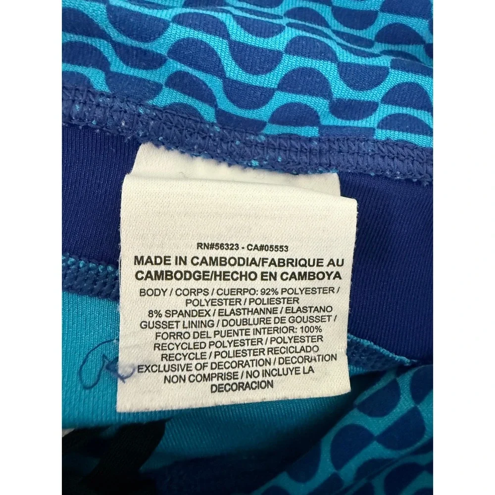 Nike Dri-FIT Capri‎ Leggings Women's Small Running  Blue Patterned Athletic